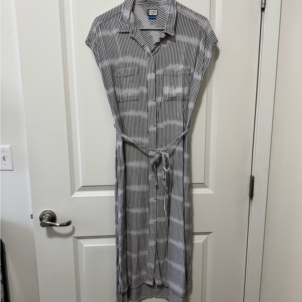 Kavu Black and White Striped Dress